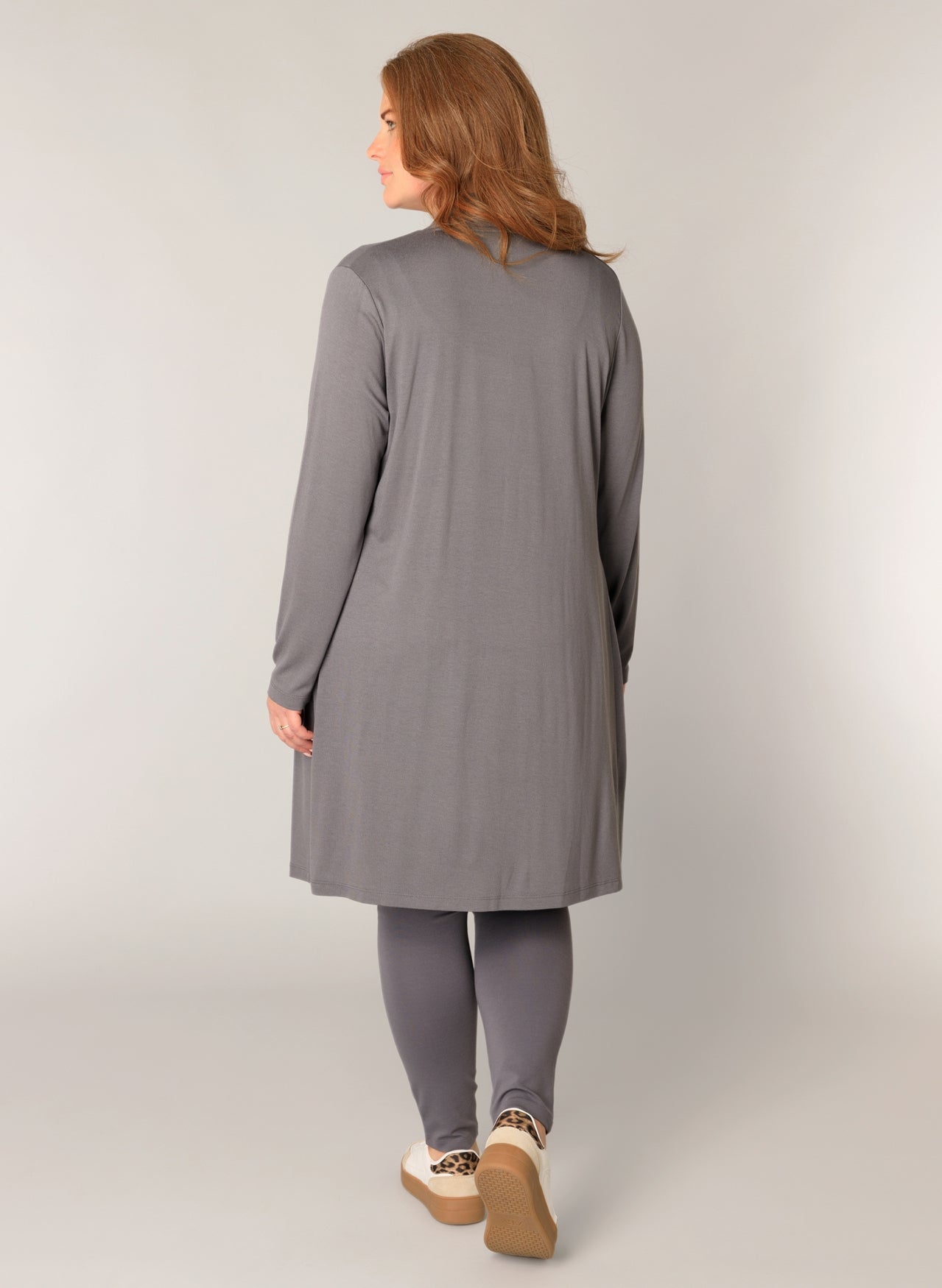 Cardigan/Strickjacke "Ayla Long" - grau