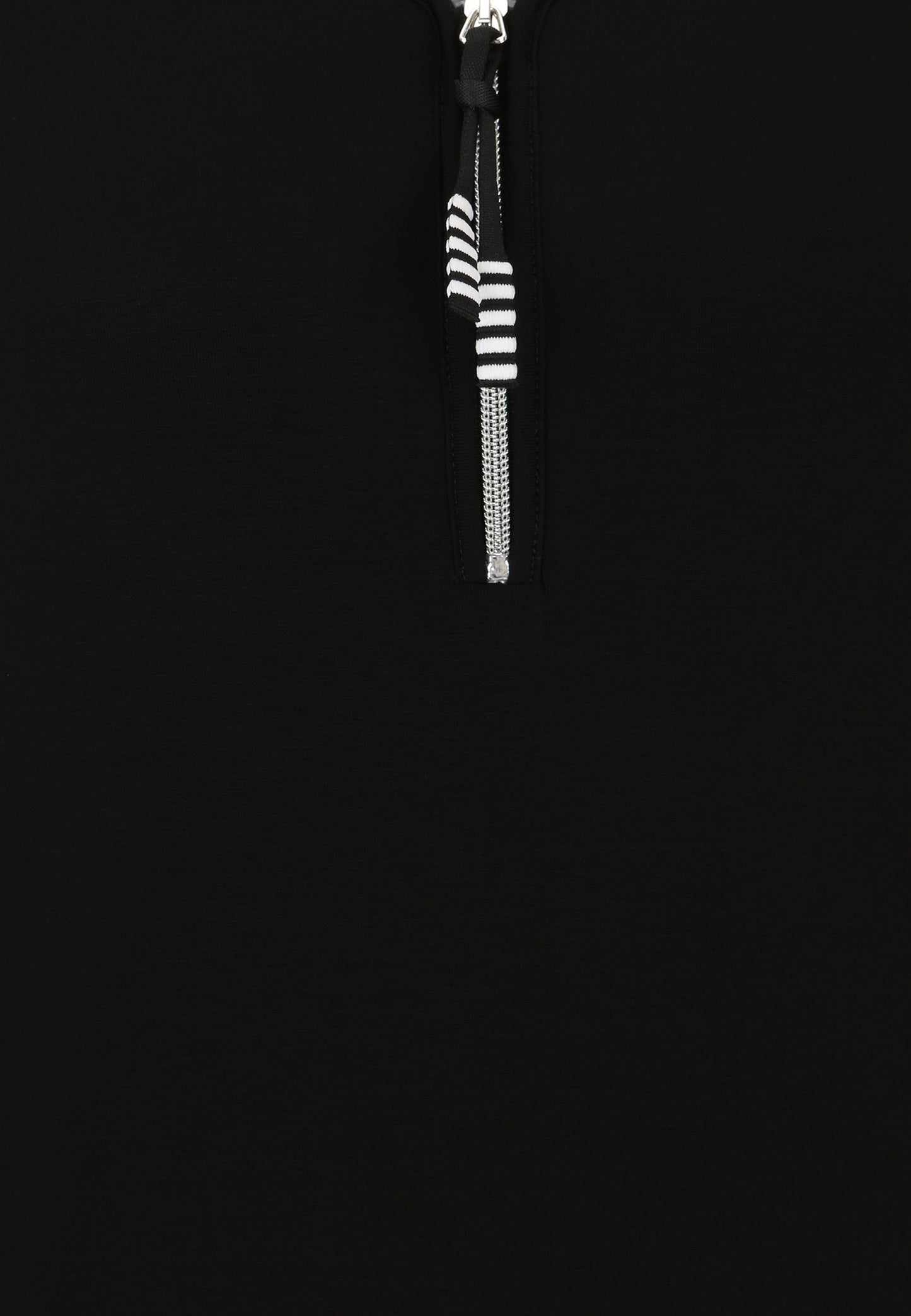 Long-Shirt mit dekorativem Reißverschluss-Anhänger und 3/4-Arm