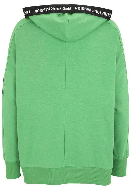 Sweatshirt mit Hoodie und Grafik-Motiv