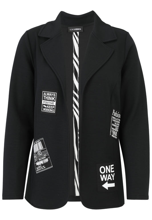 Blazer aus Sweatware mit Badges