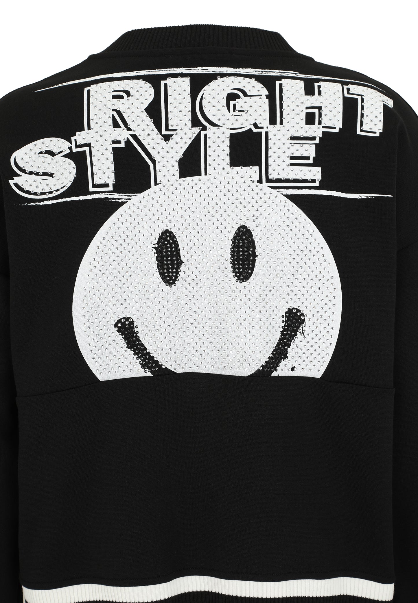 Bomberjacke aus Sweatware mit Smiley-Motiv