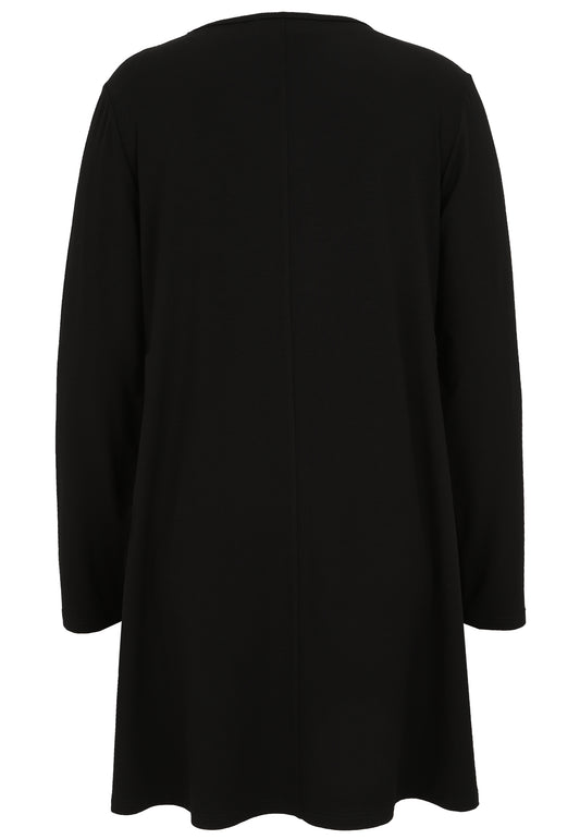 Long-Shirt mit dekorativem Reissverschluss-Anhänger