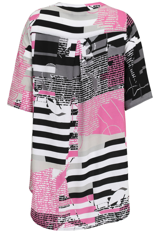 Schlupfbluse mit Grafik-Print