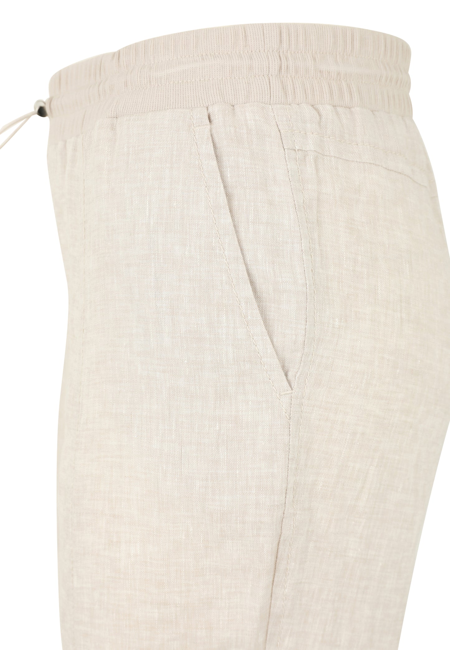 Leinen-Hose mit elastischem Bund, Eingriffstaschen und Tunnelzug