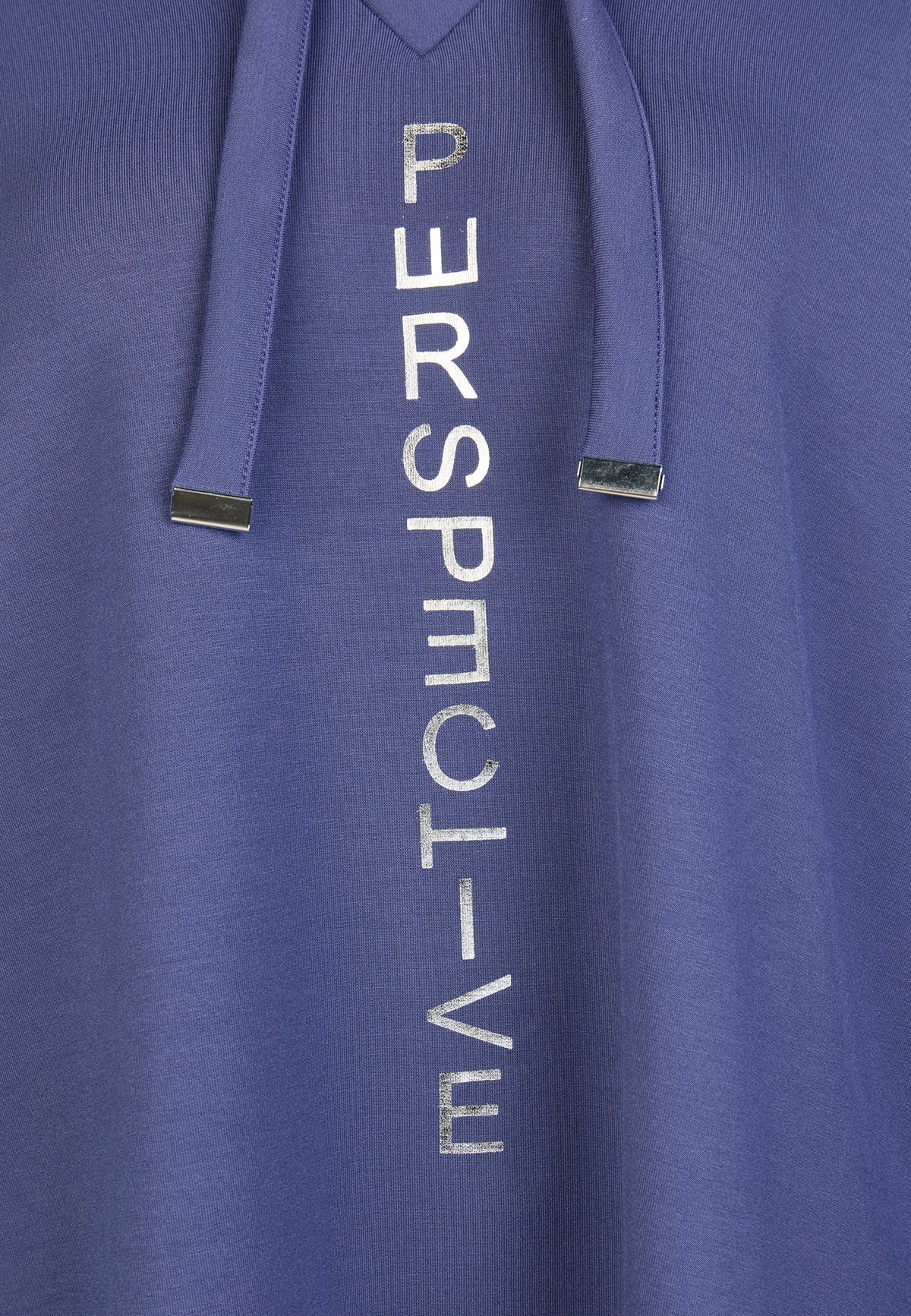 Sweatshirt mit silbernem Wording Motiv