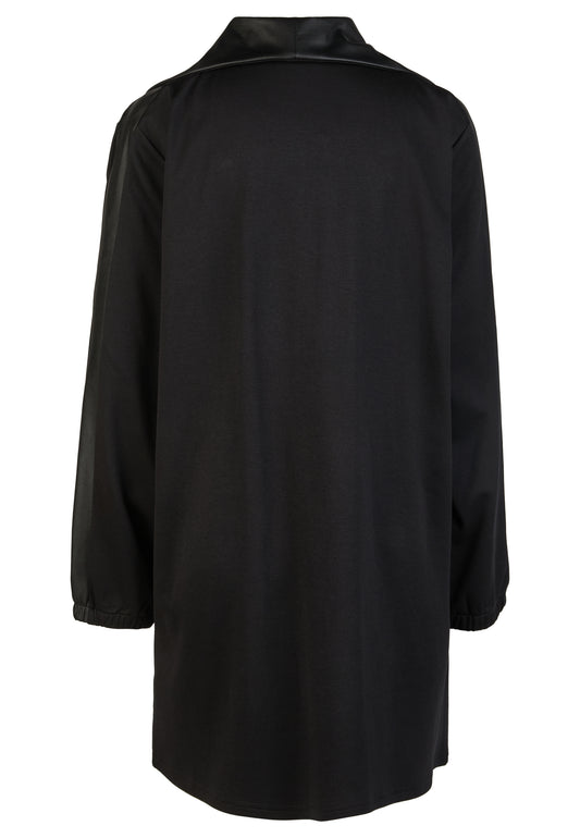 Long-Jacke aus Lederimitat