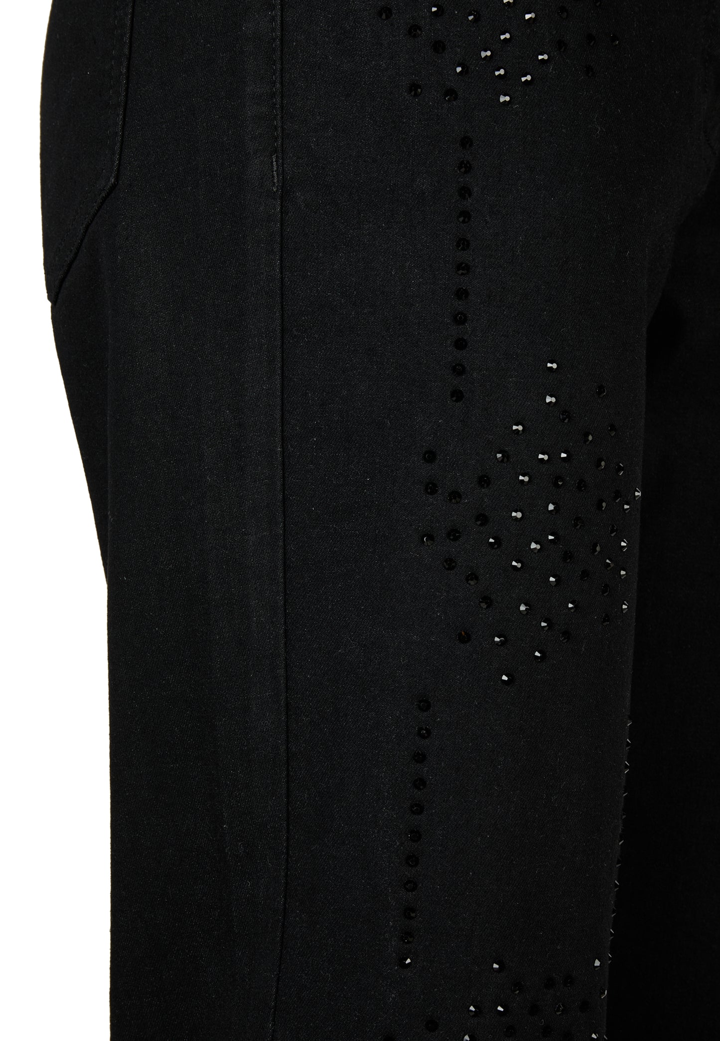 Jeans Hose mit schwarzem Strass