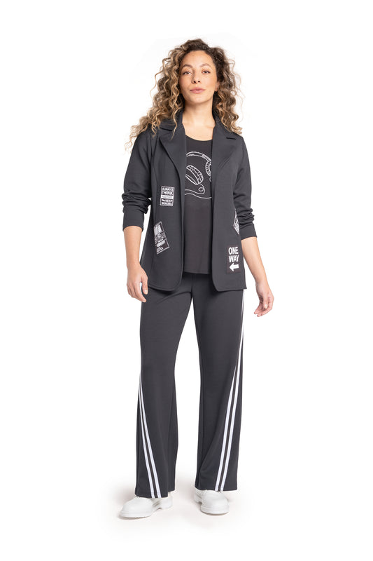 Blazer aus Sweatware mit Badges