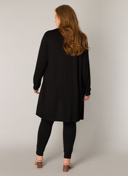 Cardigan/Strickjacke "Ayla Long" - schwarz