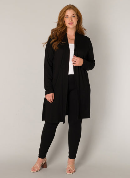 Cardigan/Strickjacke "Ayla Long" - schwarz