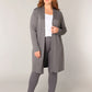 Cardigan/Strickjacke "Ayla Long" - grau