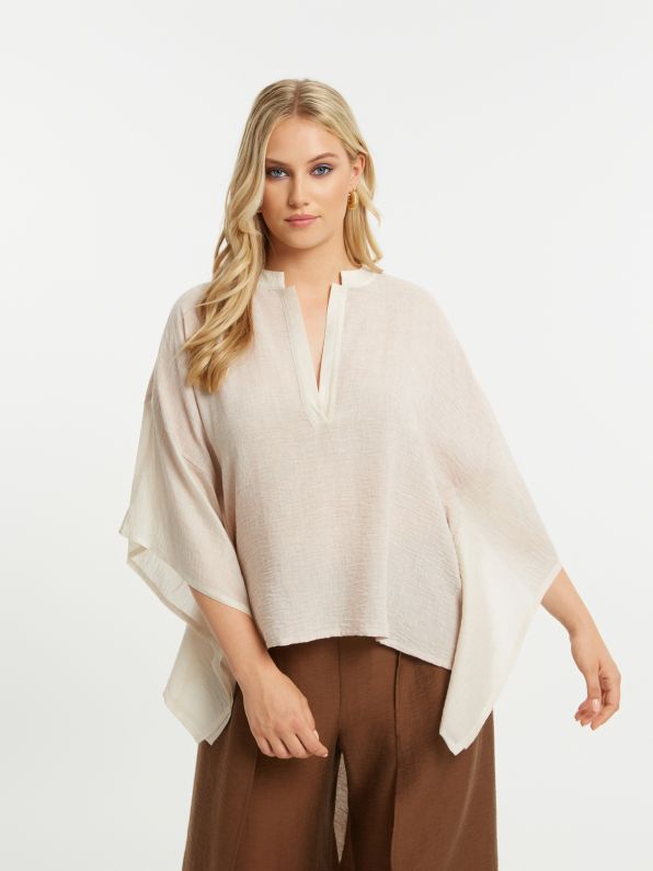 Poncho Bluse