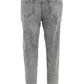 5-Pocket Jeans Hose in Grau mit Strass-Steinchen