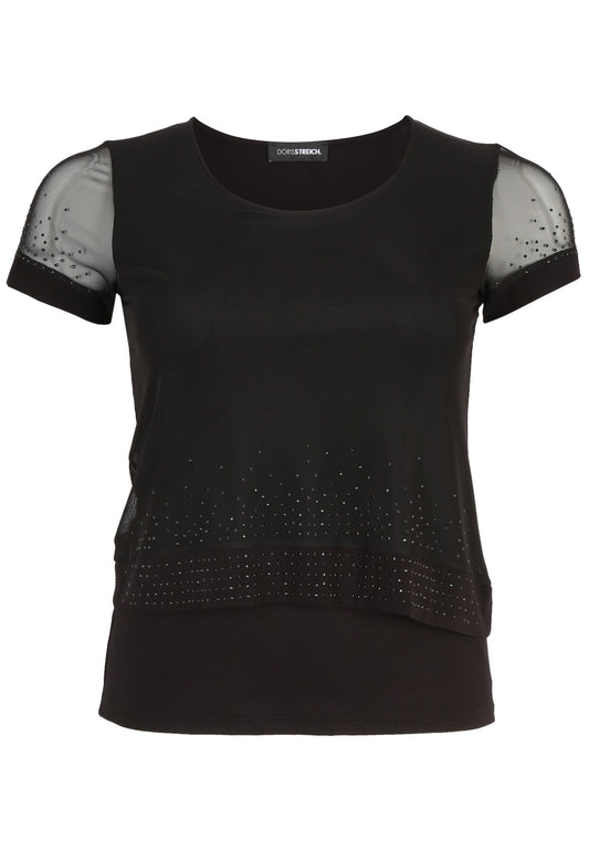 Shirt 2-in-1 mit Strass