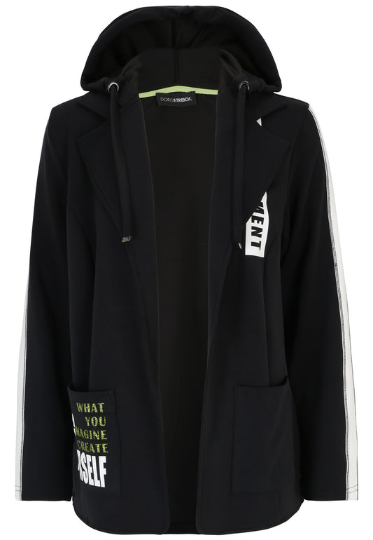 Blazer aus Sweatware mit Hoody