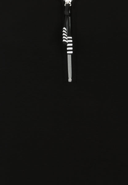 Long-Shirt mit dekorativem Reißverschluss-Anhänger und 3/4-Arm