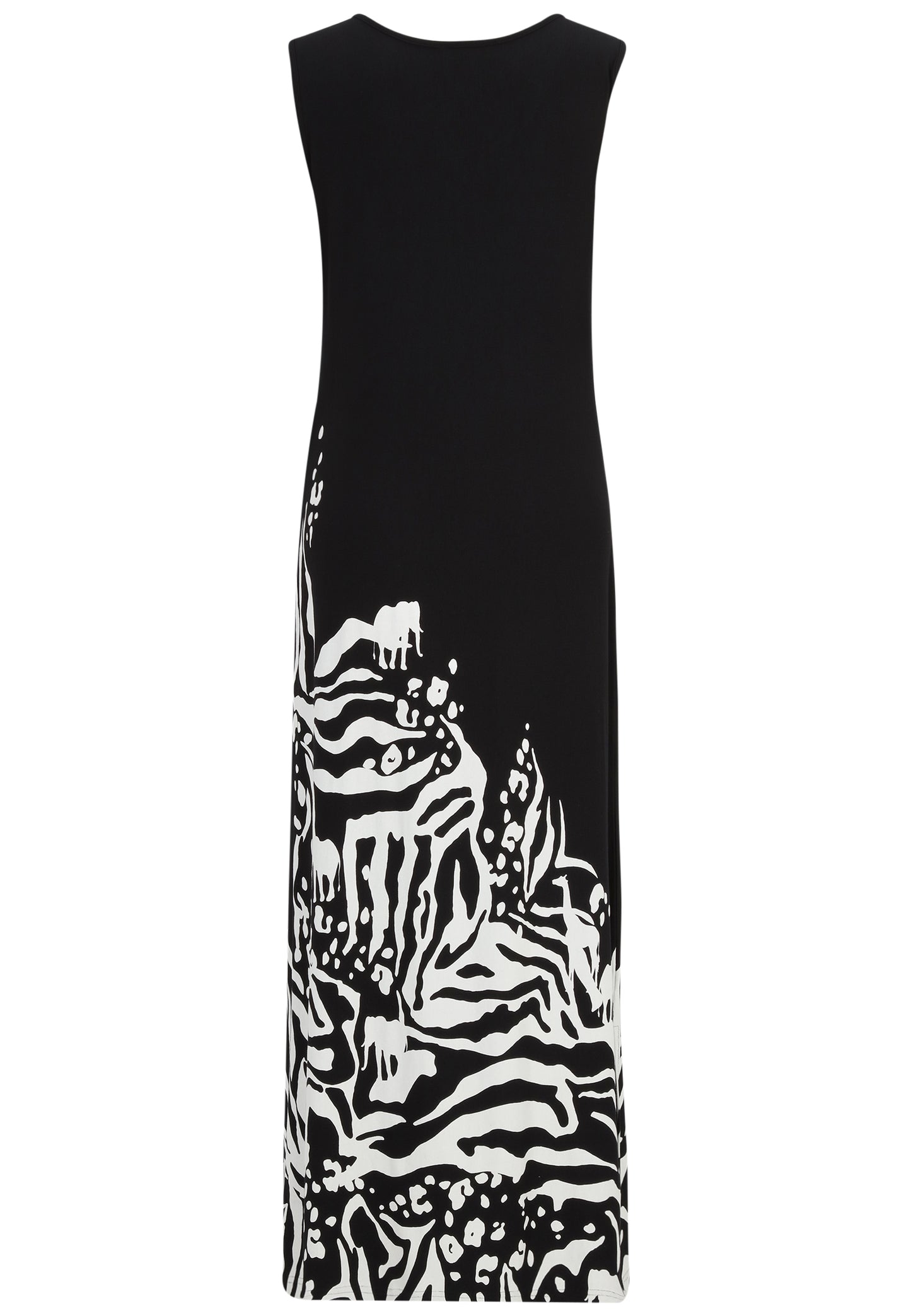 Maxi-Kleid aus Jersey mit Animal-Print