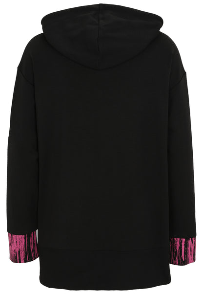 Sweatshirt mit Hoodie und Grafik-Motiv