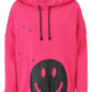 Sweatshirt mit Hoodie und Smiley-Motiv