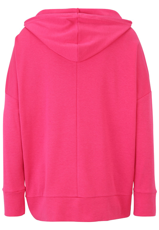 Sweatshirt mit Hoodie und Smiley-Motiv
