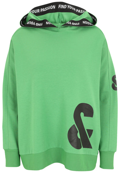 Sweatshirt mit Hoodie und Grafik-Motiv