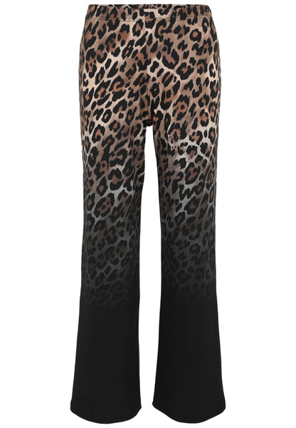 Hose aus elastischer Wirkware mit Gummibund und Leo-Muster