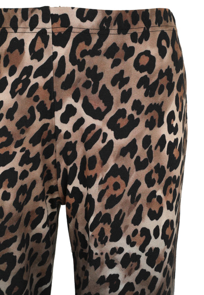Hose aus elastischer Wirkware mit Gummibund und Leo-Muster