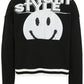 Bomberjacke aus Sweatware mit Smiley-Motiv