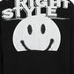 Bomberjacke aus Sweatware mit Smiley-Motiv