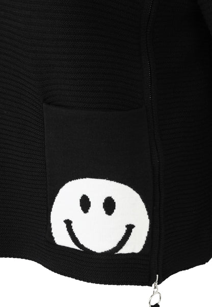 Strick-Pullover mit Smiley-Tasche