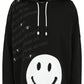 Sweatshirt mit Hoodie und Smiley-Motiv