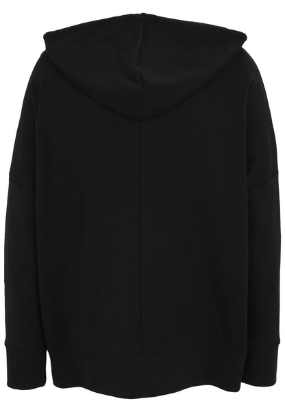 Sweatshirt mit Hoodie und Smiley-Motiv