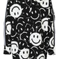 Sweatshirt mit Hoodie und Smiley-Print