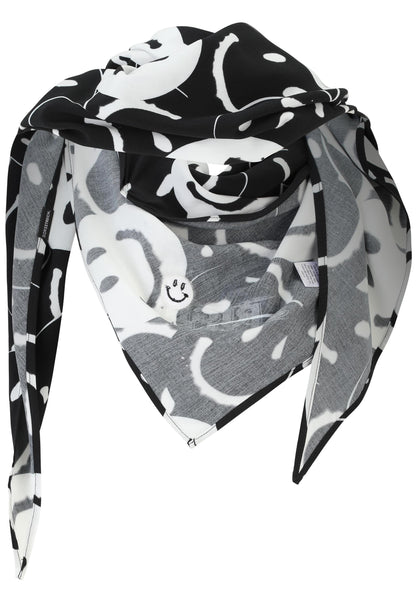 Dreiecks-Tuch mit Allover-Muster Smileys