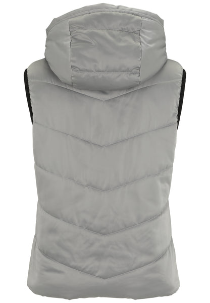 Stepper-Weste ärmellos mit Hoodie aus Nylon dünn wattiert