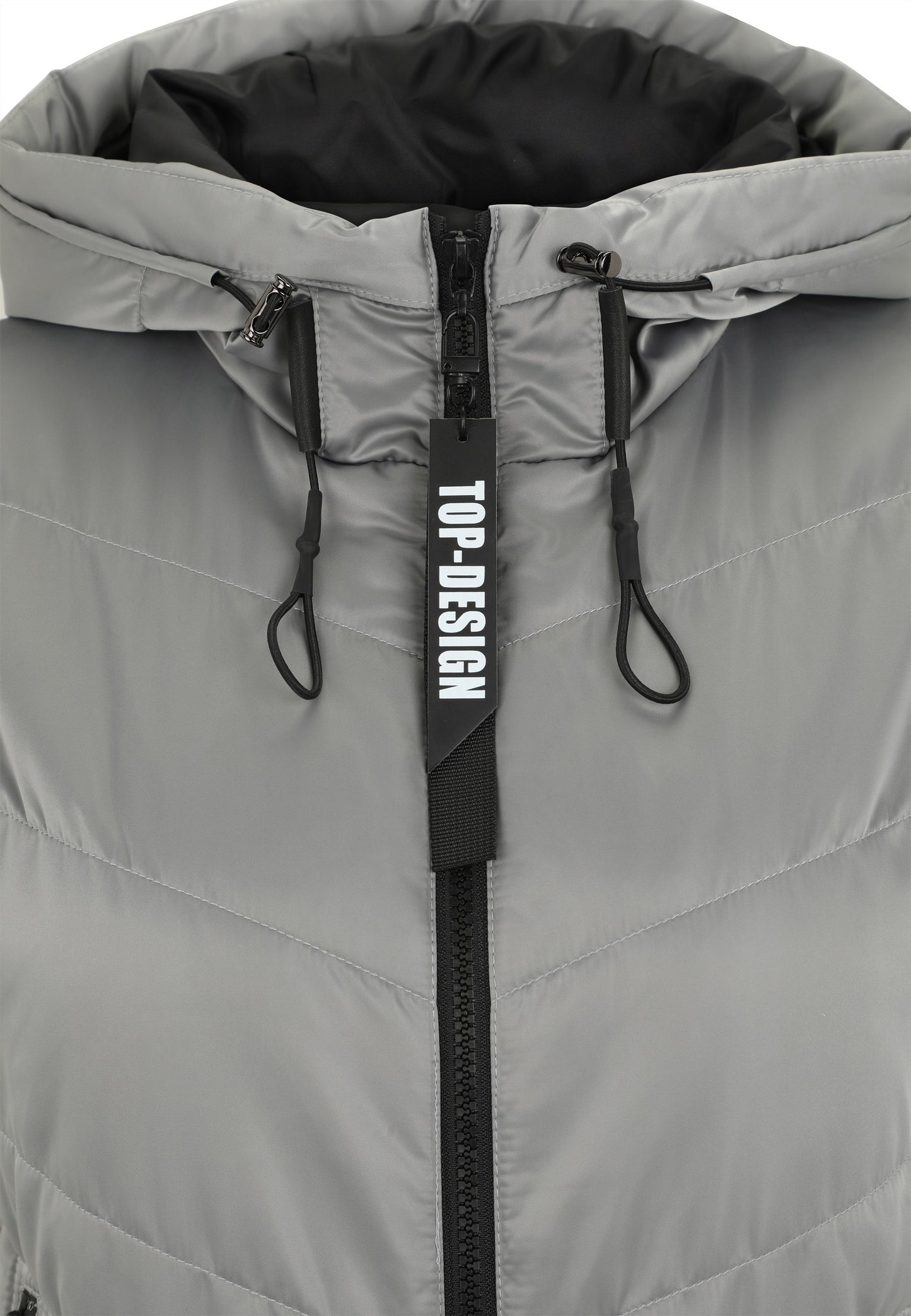 Stepper-Weste ärmellos mit Hoodie aus Nylon dünn wattiert