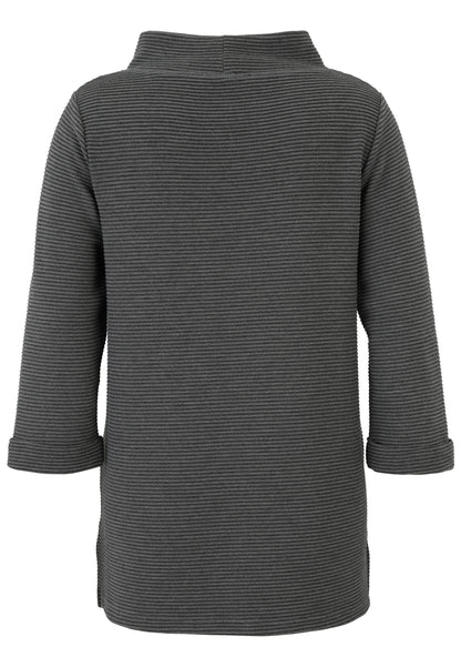 Shirt-Pulli Grau-Melange 3/4-Arm