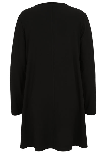 Long-Shirt mit dekorativem Reissverschluss-Anhänger