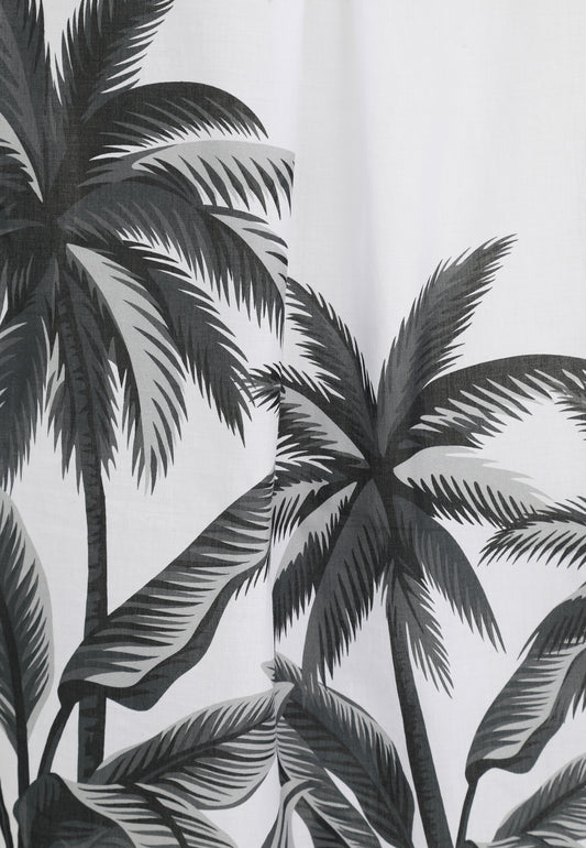 Hemdbluse mit Palmen-Print