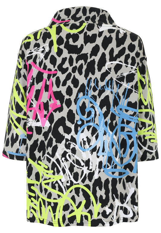 Sweatshirt mit Leo-Print