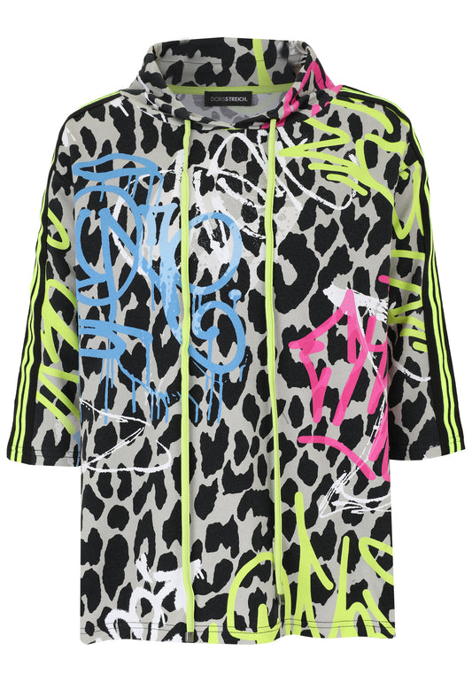 Sweatshirt mit Leo-Print