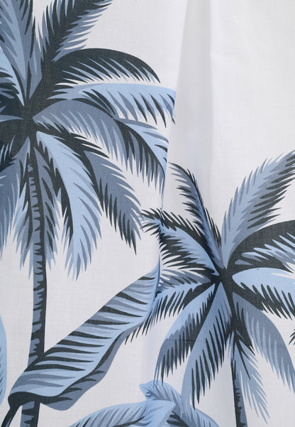 Hemdbluse mit Palmen-Print