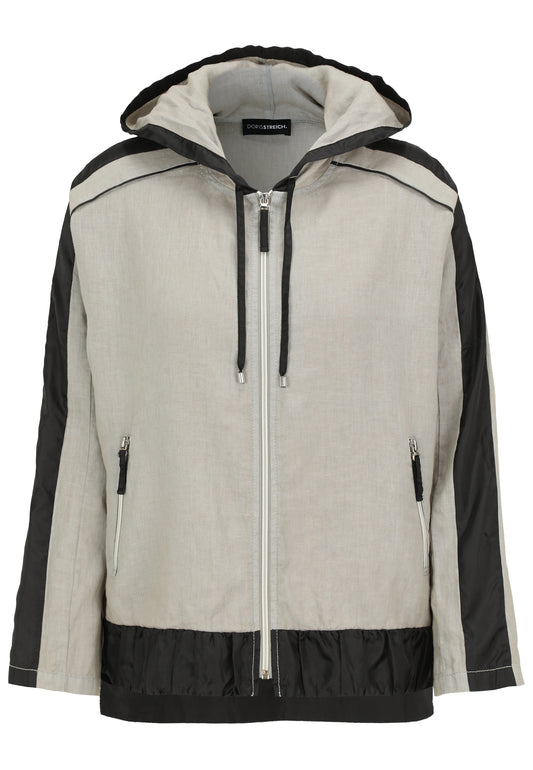 Leinen-Jacke in Vintage-Waschung