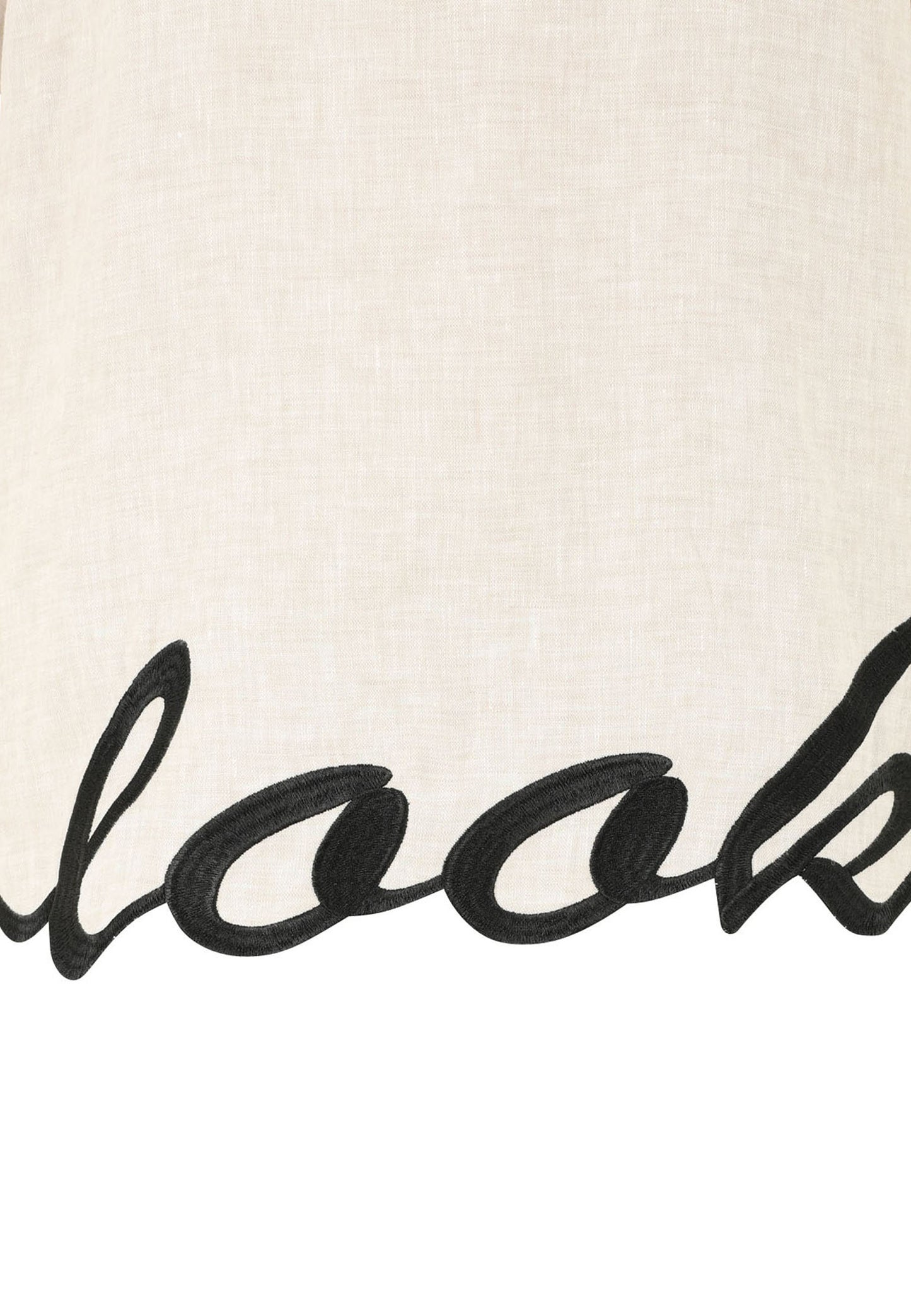 Leinen-Bluse mit Stickerei und Reißverschluss