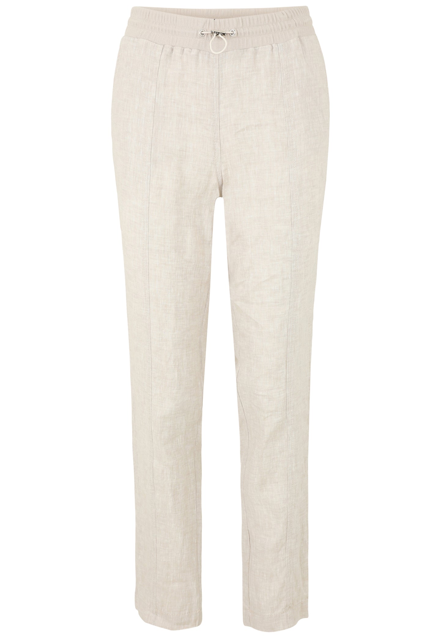 Leinen-Hose mit elastischem Bund, Eingriffstaschen und Tunnelzug