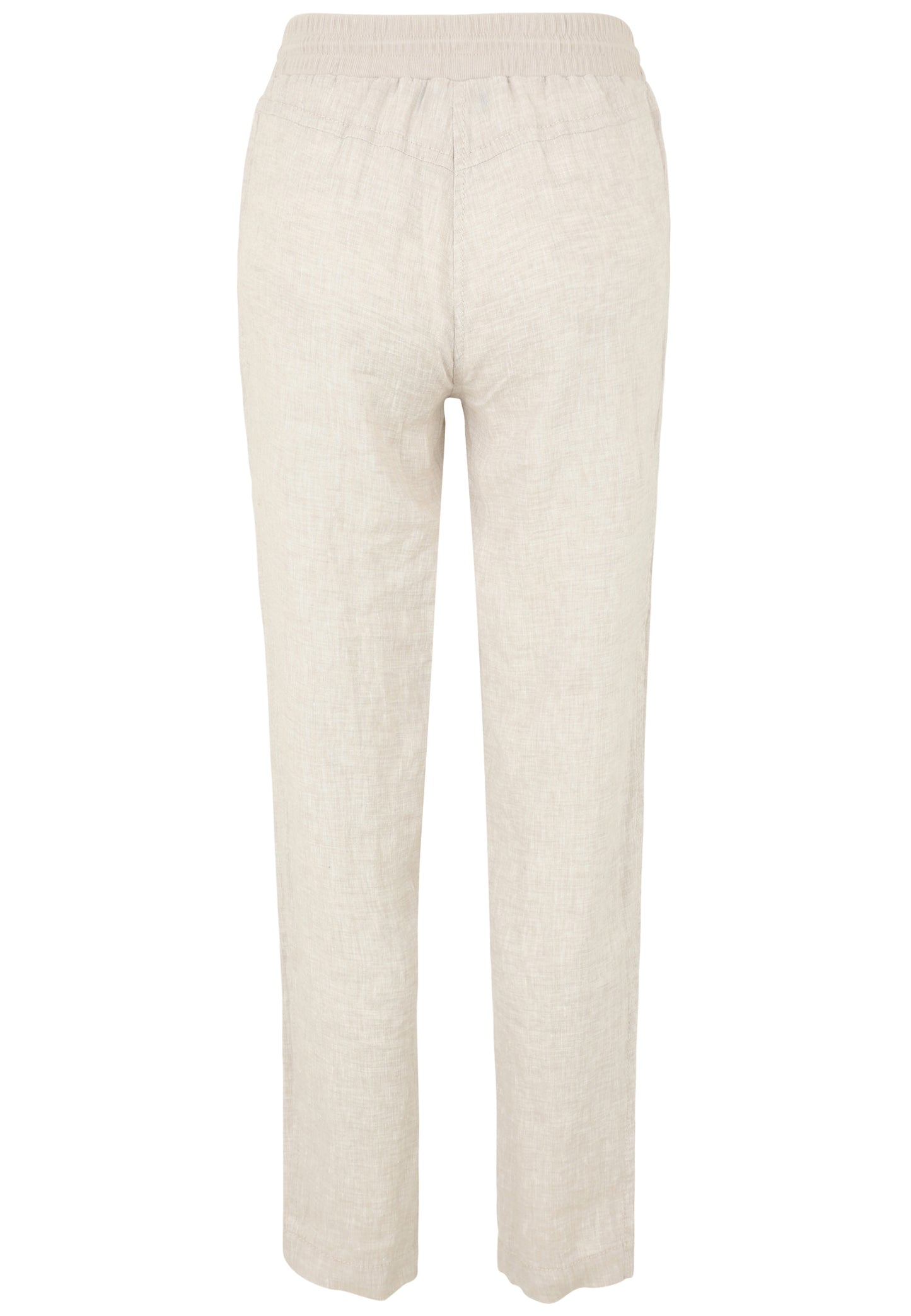 Leinen-Hose mit elastischem Bund, Eingriffstaschen und Tunnelzug