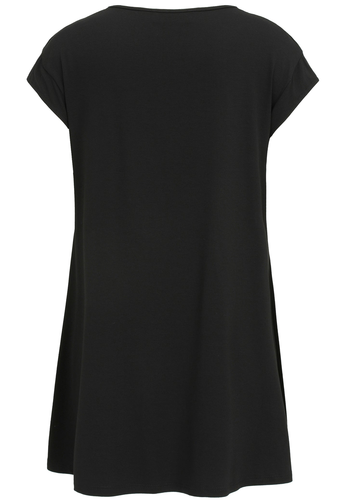 Long-Shirt mit Kontrasteinsatz und 1/4-Arm