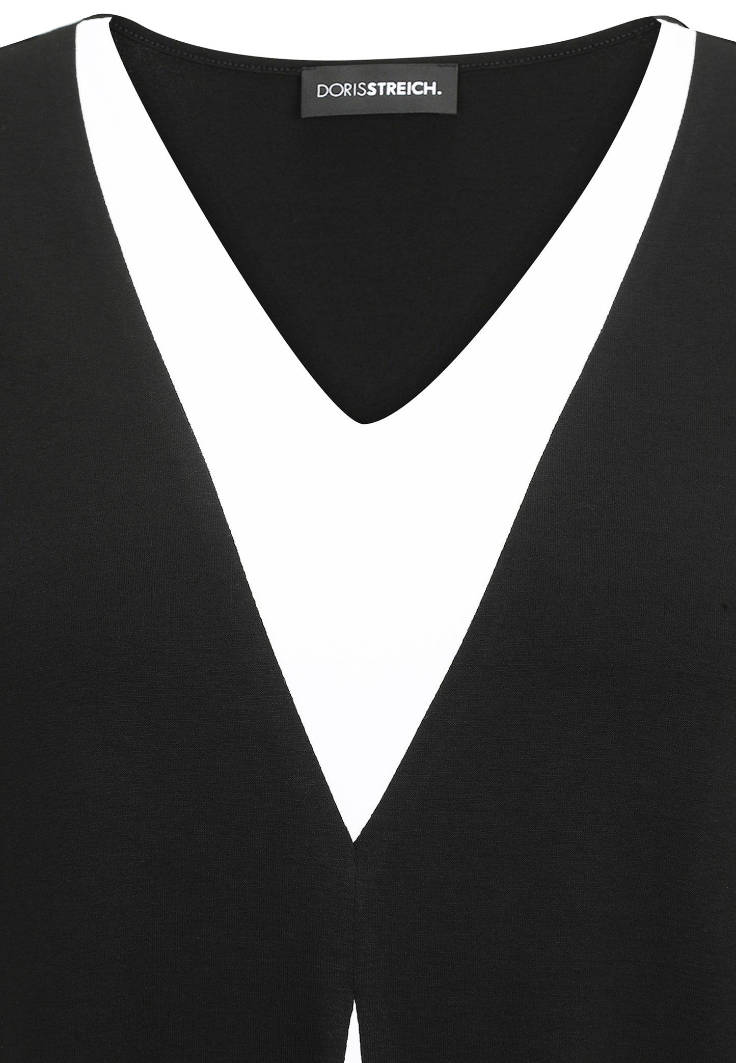 Long-Shirt mit Kontrasteinsatz und 1/4-Arm