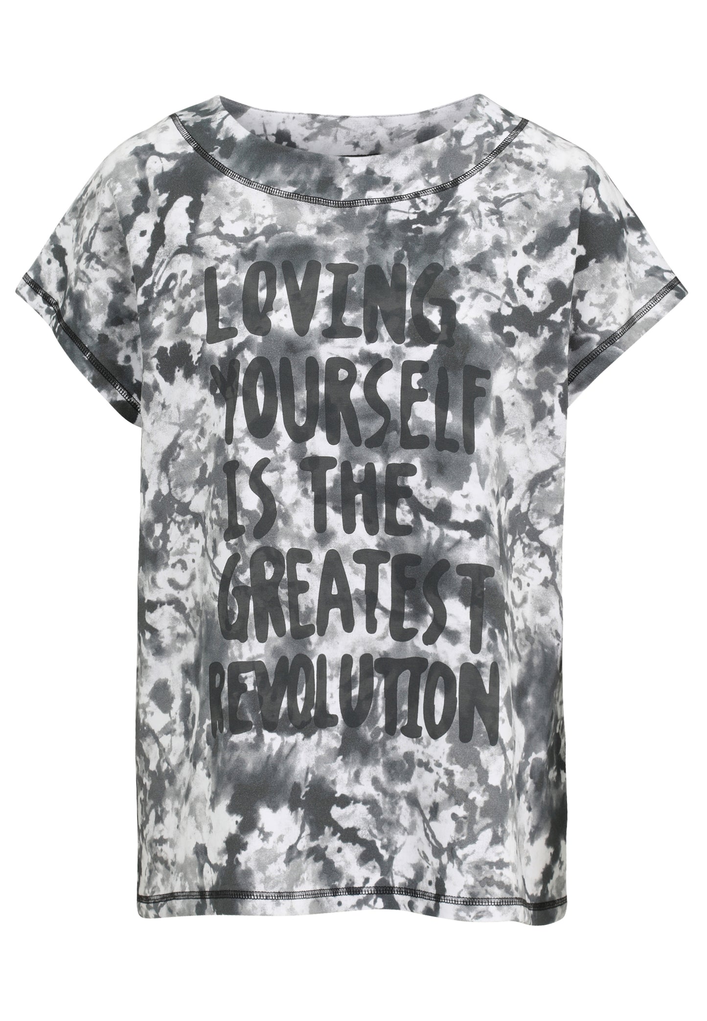 Sweatshirt mit Grafikprint und kurzen Ärmeln