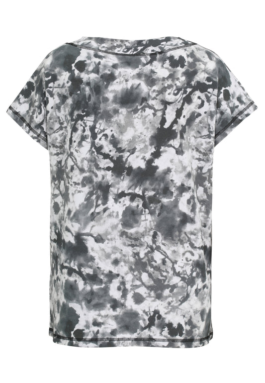 Sweatshirt mit Grafikprint und kurzen Ärmeln